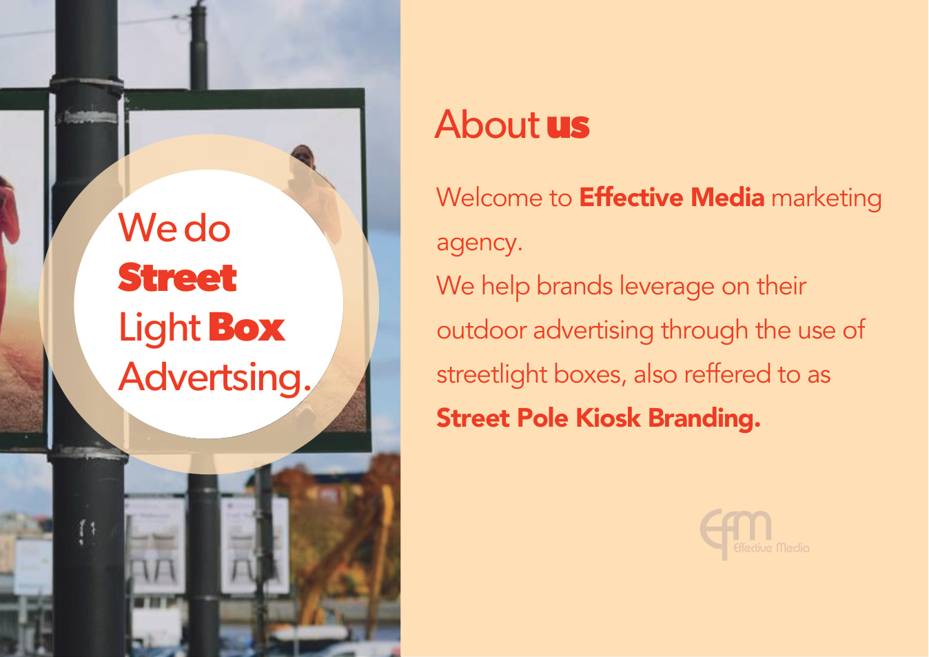 Street light and urban campaign placement